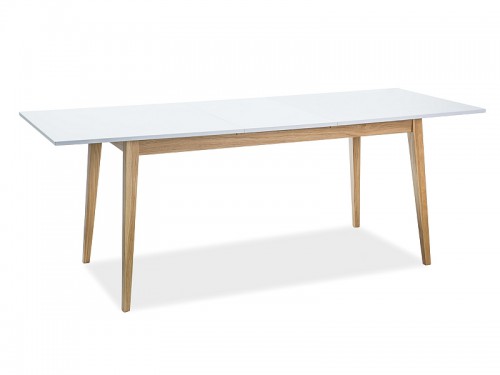 Стол обеденный Signal Cesar 140(190)x75 Белый мат Дуб